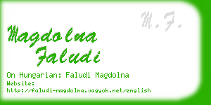 magdolna faludi business card